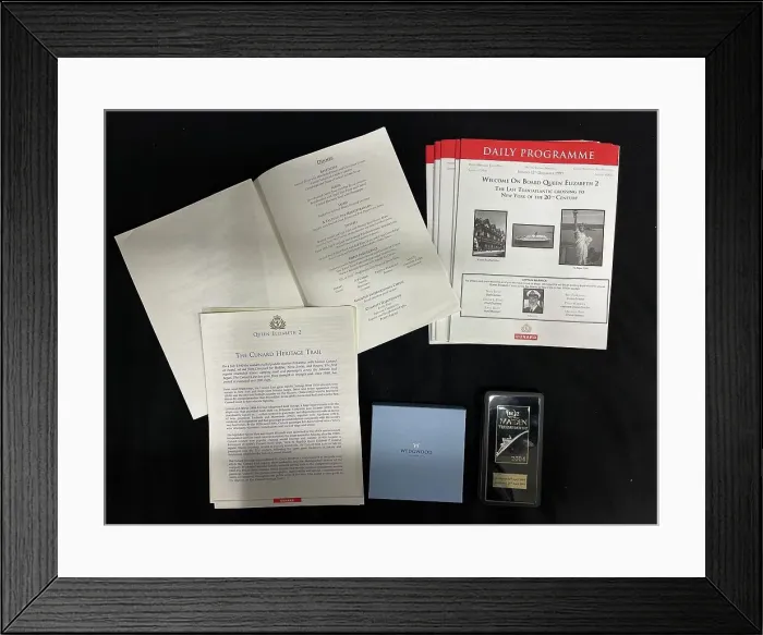 Framed Print : Cunard Line - QE2 and Queen Mary memorabilia Framed Print : Cunard Line - QE2 and Queen Mary memorabilia