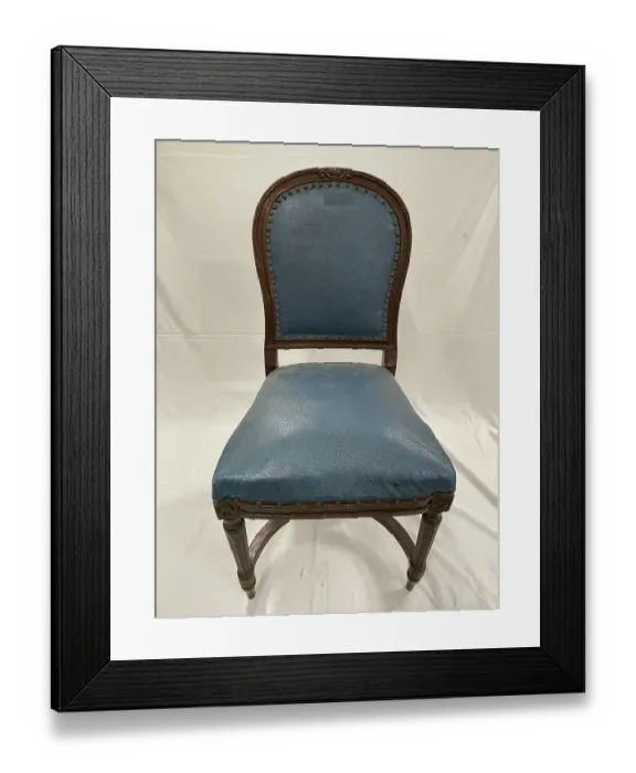 Framed Print : White Star Line, RMS Majestic mahogany dining chair Framed Print : White Star Line, RMS Majestic mahogany dining chair