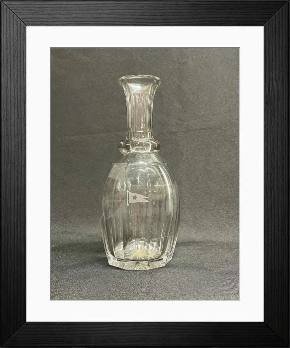 Framed Print : White Star Line, cut glass decanter with logo Framed Print : White Star Line, cut glass decanter with logo
