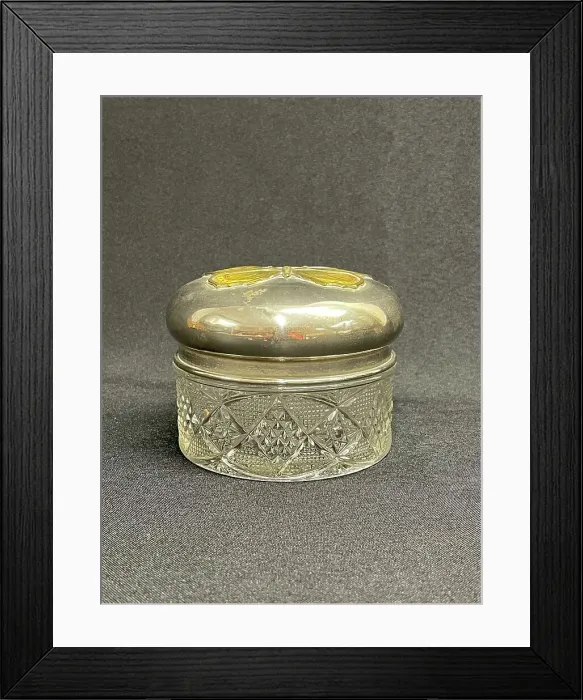 Framed Print : White Star Line, RMS Doric, cut glass powder pot Framed Print : White Star Line, RMS Doric, cut glass powder pot