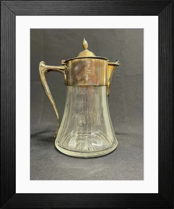Framed Print : White Star Line, crystal and Regent plate claret jug Framed Print : White Star Line, crystal and Regent plate claret jug