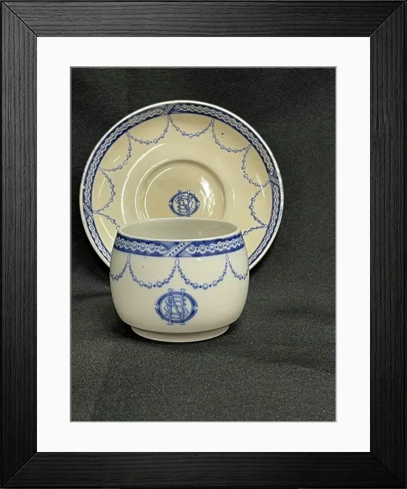 Framed Print : White Star Line, Stonier OSNC Bradford teacup and saucer Framed Print : White Star Line, Stonier OSNC Bradford teacup and saucer