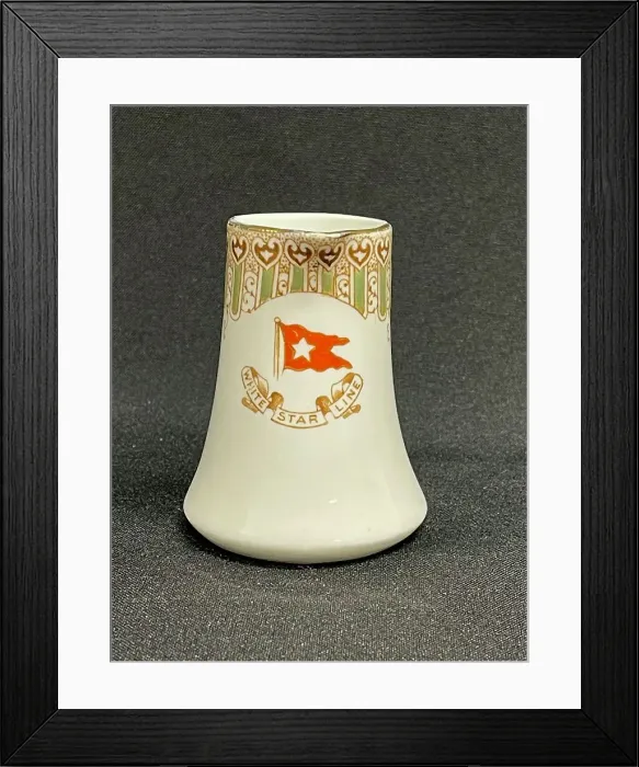 Framed Print : White Star Line, Stonier Wisteria pattern milk jug Framed Print : White Star Line, Stonier Wisteria pattern milk jug