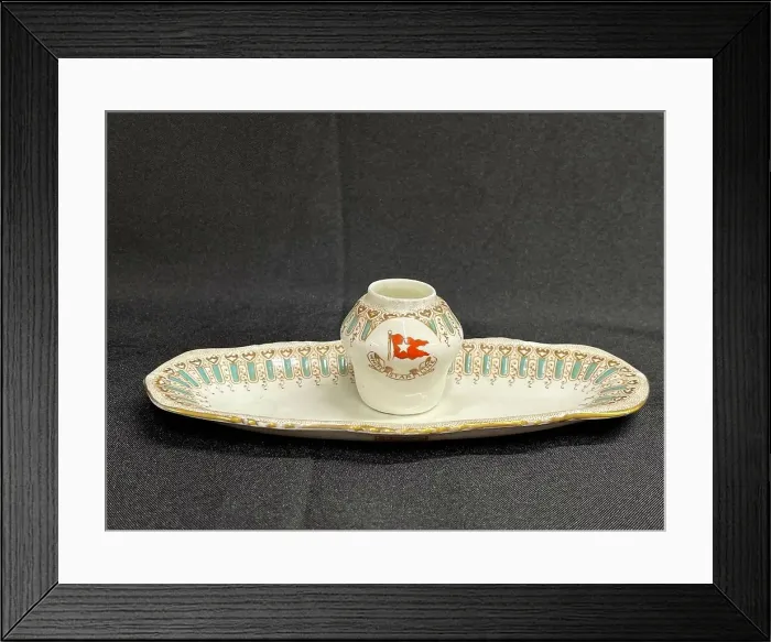 Framed Print : White Star Line, Stonier Wisteria toothpick holder and base Framed Print : White Star Line, Stonier Wisteria toothpick holder and base