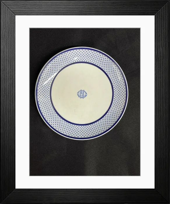 Framed Print : White Star Line, Stonier Copeland Spode dinner plate Framed Print : White Star Line, Stonier Copeland Spode dinner plate