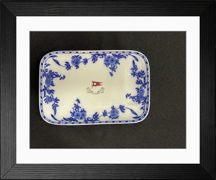 Framed Print : White Star Line, Stonier Delft asparagus dish Framed Print : White Star Line, Stonier Delft asparagus dish