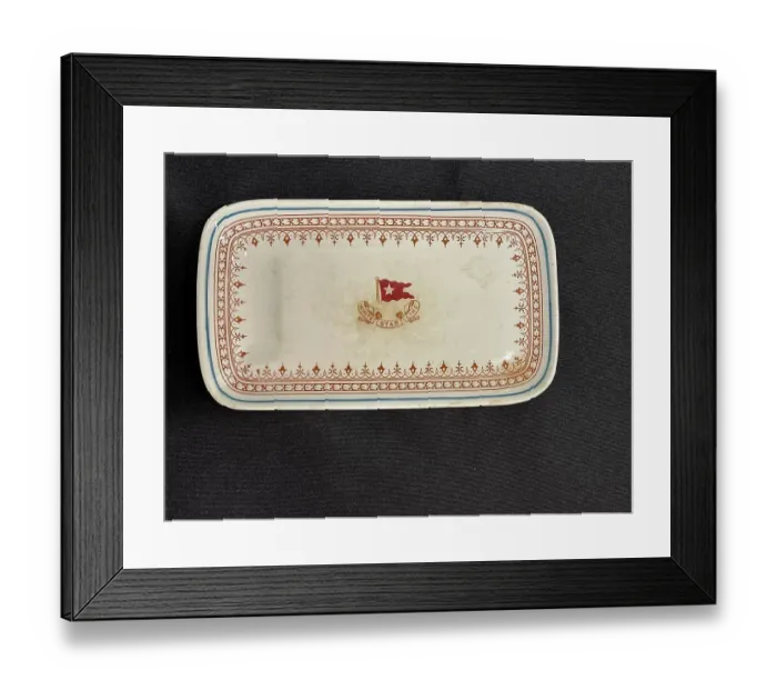 Framed Print : White Star Line, Losol ware asparagus dish Framed Print : White Star Line, Losol ware asparagus dish