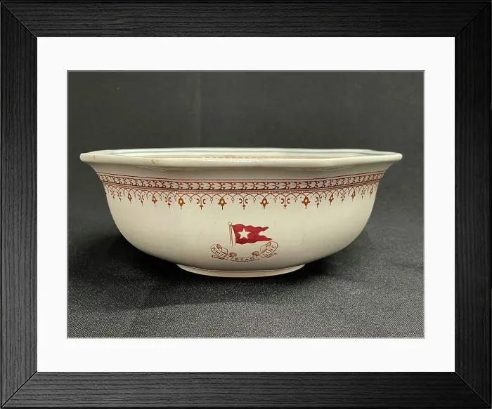 Framed Print : White Star Line, Stonier Losol ware octagonal serving bowl Framed Print : White Star Line, Stonier Losol ware octagonal serving bowl