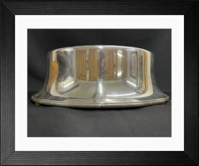 Framed Print : White Star Line, First Class silver plated oval tureen cover Framed Print : White Star Line, First Class silver plated oval tureen cover