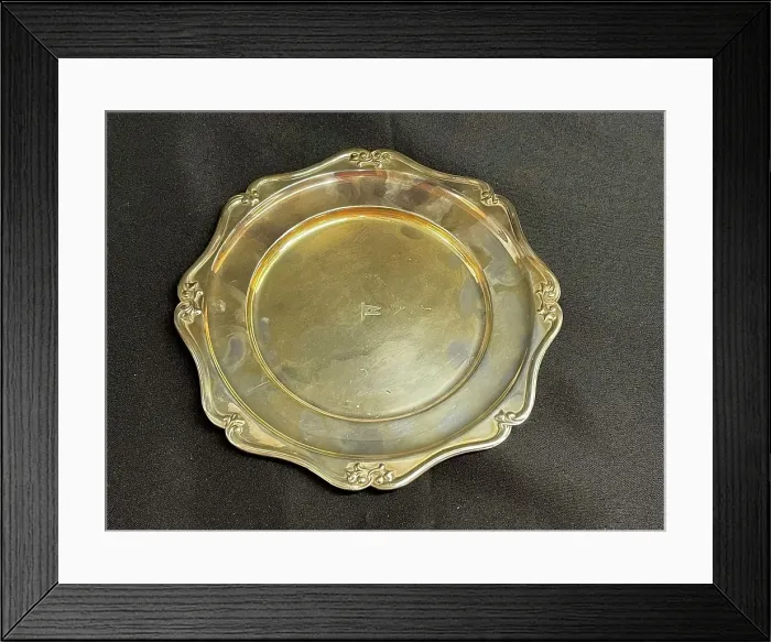 Framed Print : White Star Line, Goldsmiths silver plated serving tray