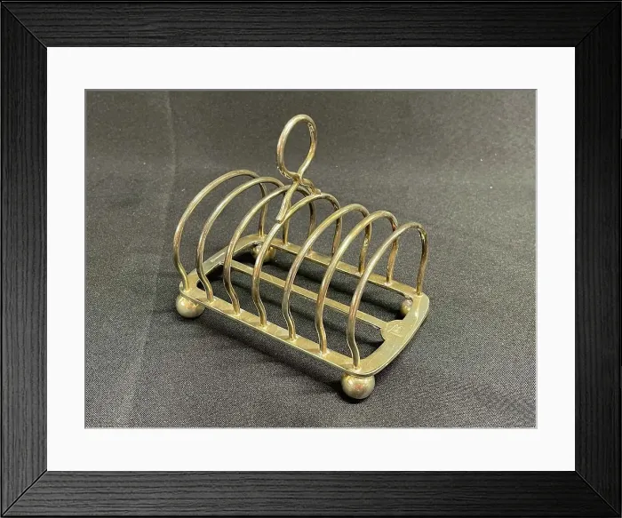Framed Print : White Star Line, First Class silver plated toast rack