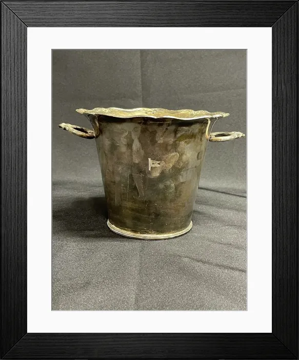 Framed Print : White Star Line, Goldsmiths silver plated champagne bucket Framed Print : White Star Line, Goldsmiths silver plated champagne bucket