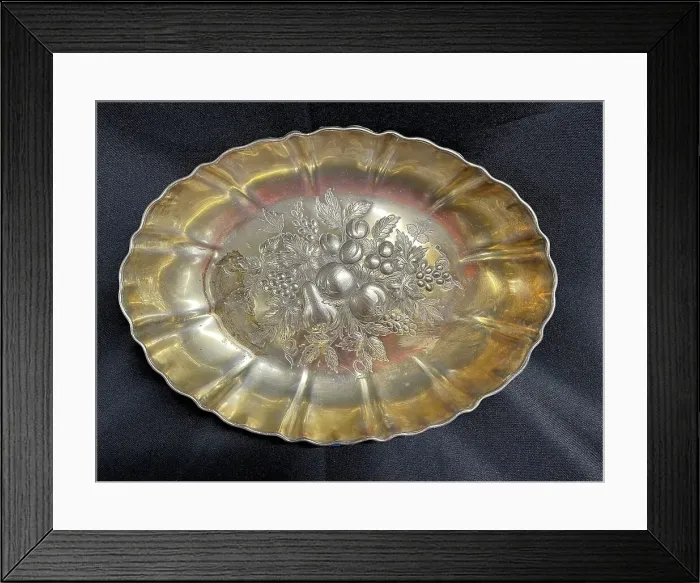 Framed Print : White Star Line, First Class Elkington plate fruit bowl Framed Print : White Star Line, First Class Elkington plate fruit bowl