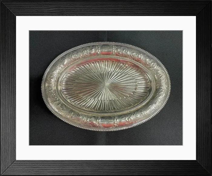 Framed Print : White Star Line, First Class silver plated serving dish Framed Print : White Star Line, First Class silver plated serving dish