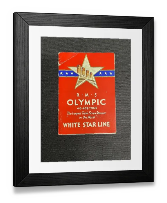 Framed Print : White Star Line, RMS Olympic pictorial souvenir (cover) Framed Print : White Star Line, RMS Olympic pictorial souvenir (cover)