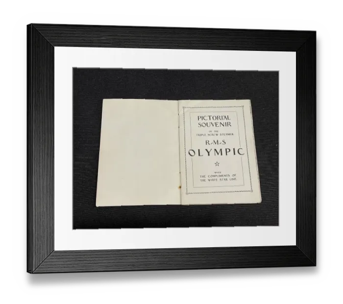 Framed Print : White Star Line, RMS Olympic pictorial souvenir (title page) Framed Print : White Star Line, RMS Olympic pictorial souvenir (title page)