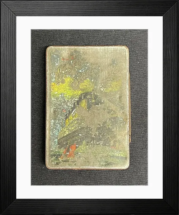Framed Print : White Star Line, cigarette tin with match striker (lid) Framed Print : White Star Line, cigarette tin with match striker (lid)