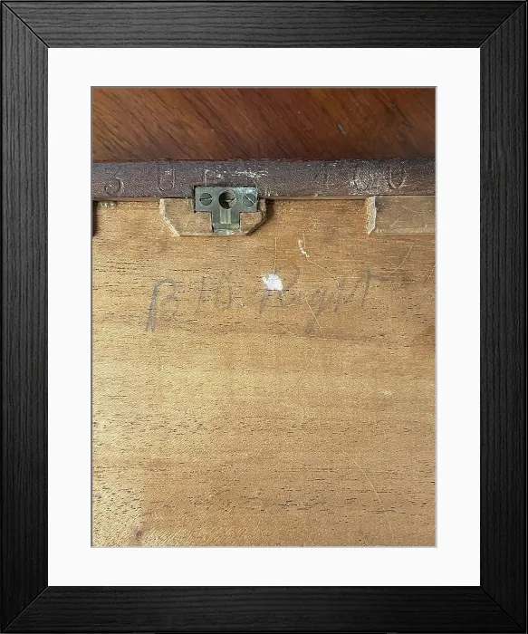 Framed Print : White Star Line, RMS Olympic, oak dressing table (detail) Framed Print : White Star Line, RMS Olympic, oak dressing table (detail)