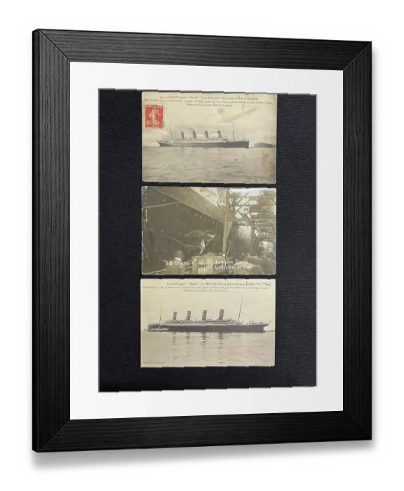 Framed Print : White Star Line, RMS Olympic, three postcards Framed Print : White Star Line, RMS Olympic, three postcards