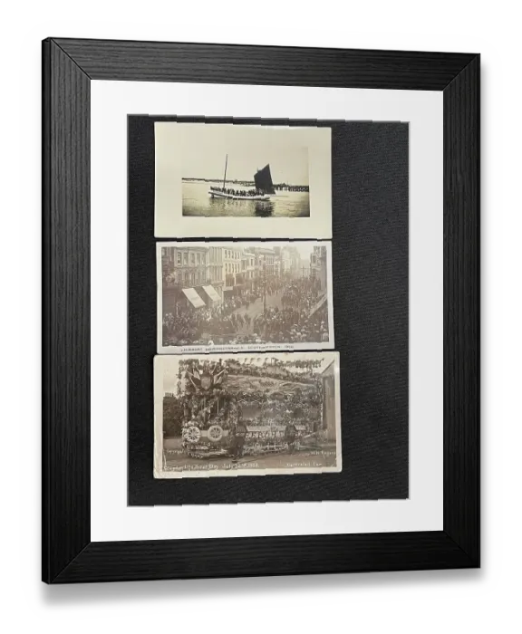 Framed Print : Set of three lifeboat related postcards Framed Print : Set of three lifeboat related postcards
