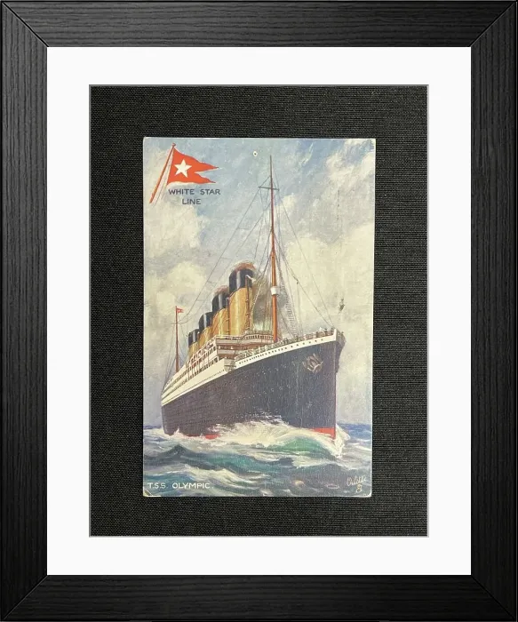 Framed Print : White Star Line, RMS Olympic, Tucks postcard