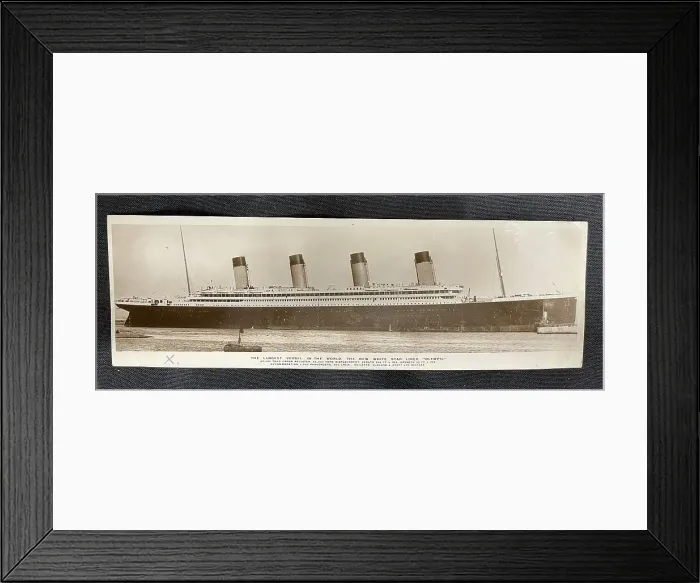 Framed Print : White Star Line, RMS Olympic, handwritten postcard Framed Print : White Star Line, RMS Olympic, handwritten postcard