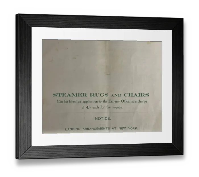 Framed Print : White Star Line, RMS Titanic, List of First Class Passengers Framed Print : White Star Line, RMS Titanic, List of First Class Passengers