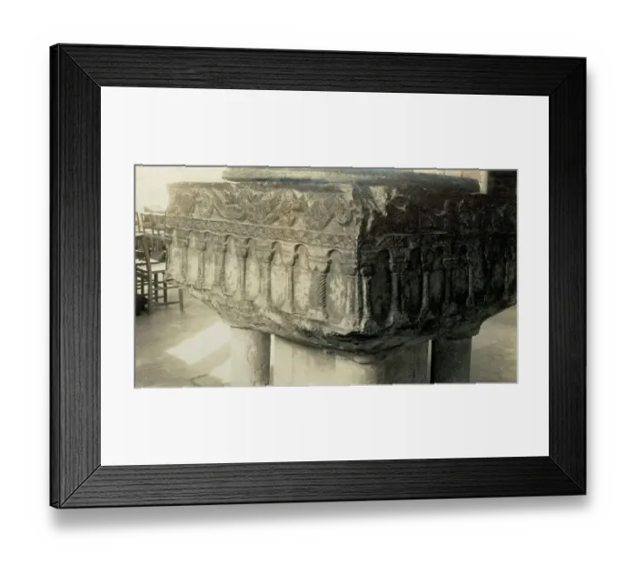 Framed Print : Dragons - Tournai font at All Saints Church, East Meon Framed Print : Dragons - Tournai font at All Saints Church, East Meon