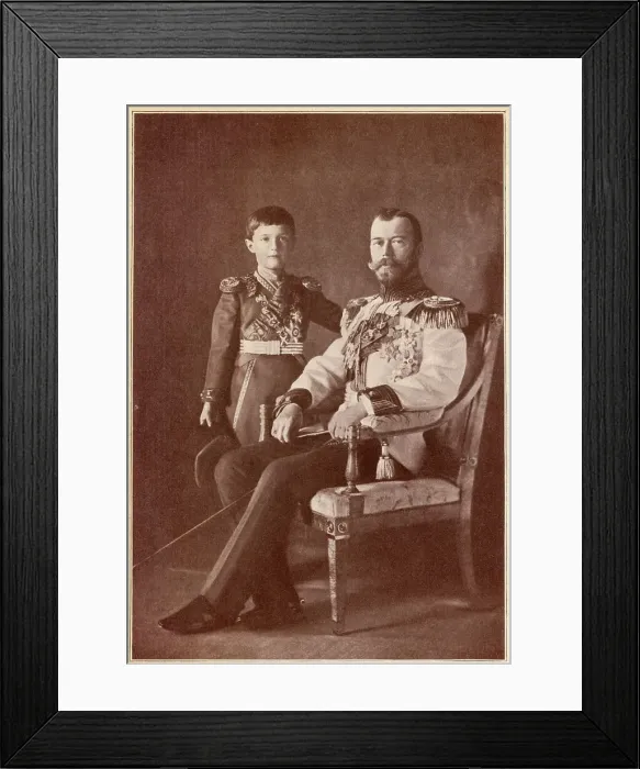 Framed Print : Russia - Tsar Nicholas II and the Tsarevich Framed Print : Russia - Tsar Nicholas II and the Tsarevich