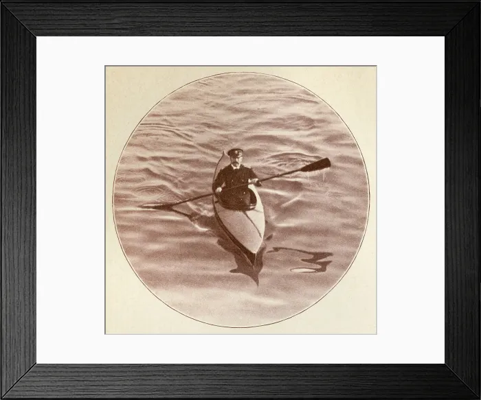 Framed Print : Russia - Tsar Nicholas II in a canoe Framed Print : Russia - Tsar Nicholas II in a canoe