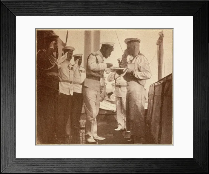 Framed Print : Russia - Tsar Nicholas II aboard L'Etendard, in Finland Framed Print : Russia - Tsar Nicholas II aboard L'Etendard, in Finland