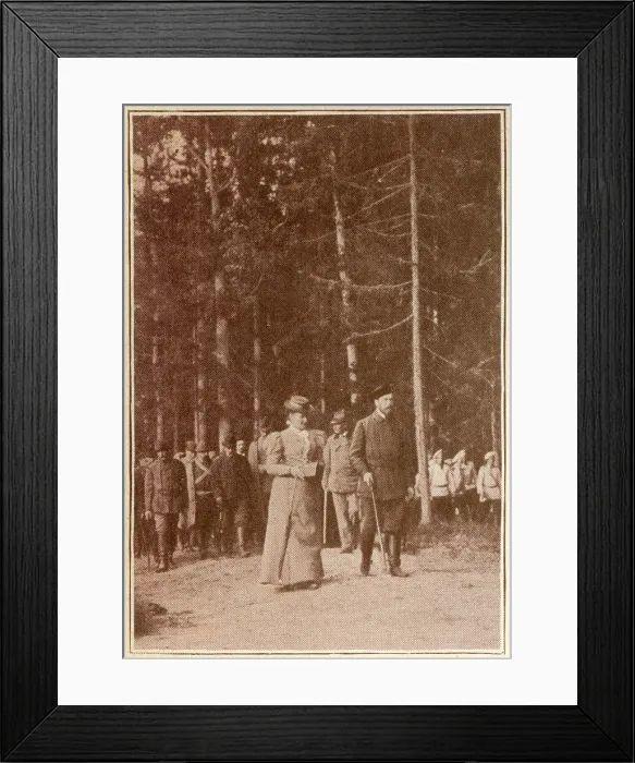 Framed Print : Tsar Nicholas II and the Tsarina - Bialowieza Forest Framed Print : Tsar Nicholas II and the Tsarina - Bialowieza Forest