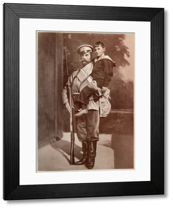 Framed Print : Russia - Tsar Nicholas II and the Tsarevich Framed Print : Russia - Tsar Nicholas II and the Tsarevich