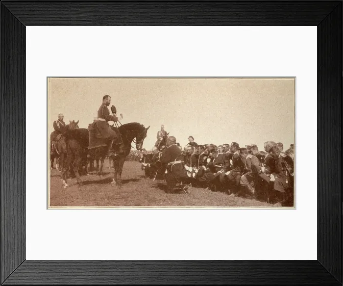Framed Print : Russia - Tsar Nicholas II prays and receives icon - Tiraspol Framed Print : Russia - Tsar Nicholas II prays and receives icon - Tiraspol