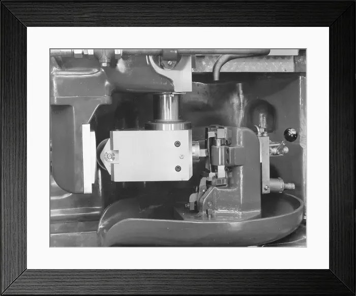 Framed Print : A machine-tool shaping a gas-turbine engine turbine blade Framed Print : A machine-tool shaping a gas-turbine engine turbine blade