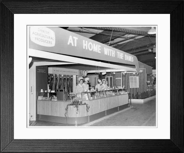 Framed Print : Ideal Home Exhibition stand for Danish food produce Framed Print : Ideal Home Exhibition stand for Danish food produce