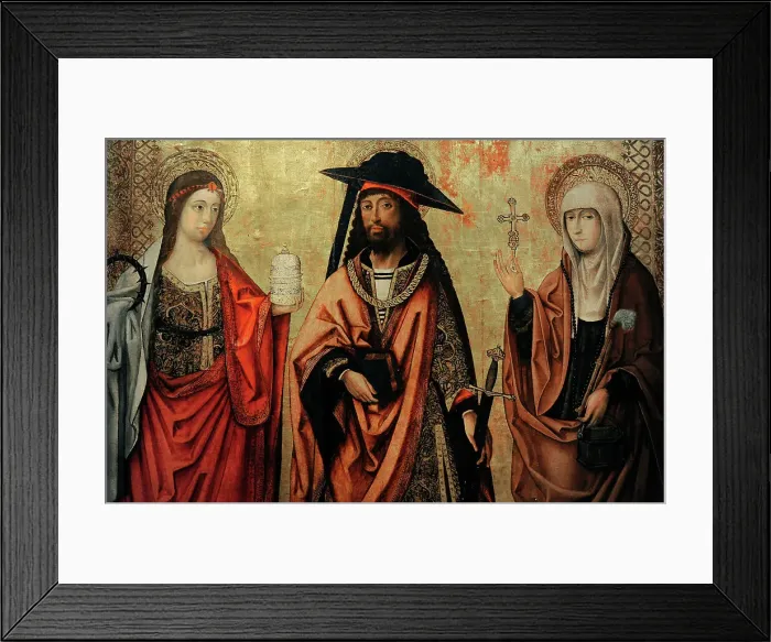 Framed Print : Saint Lazarus with his Sisters Martha and Mary Framed Print : Saint Lazarus with his Sisters Martha and Mary