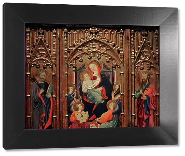 Triptych of Virgin and Child with Musician Angels