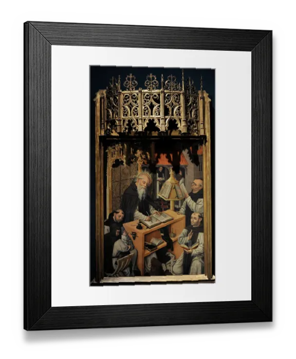 Framed Print : Saint Jerome in his Study. Castilian School, about 1480-1490 Framed Print : Saint Jerome in his Study. Castilian School, about 1480-1490