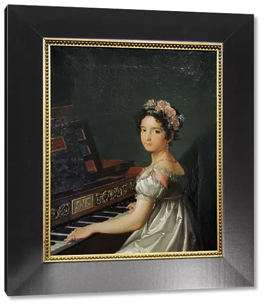 Manuela Gonzalez Velazquez playing the piano, 1820-1821