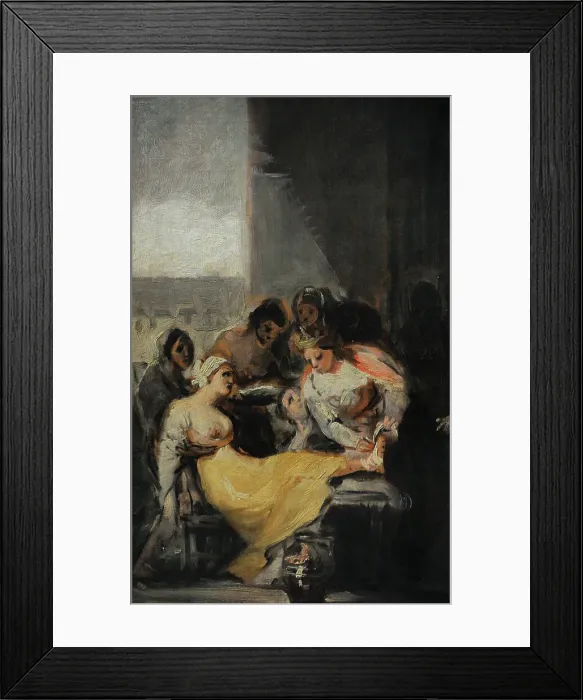 Framed Print : Saint Elizabeth of Portugal healing a sick woman, circa 1799 Framed Print : Saint Elizabeth of Portugal healing a sick woman, circa 1799