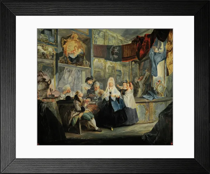 Framed Print : The Shop of Geniani, 1772, by Luis Paret y Alcazar Framed Print : The Shop of Geniani, 1772, by Luis Paret y Alcazar