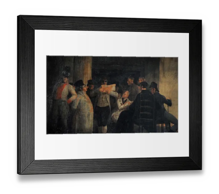 Framed Print : Public Reading at the Cafe de Levante in Madrid Framed Print : Public Reading at the Cafe de Levante in Madrid