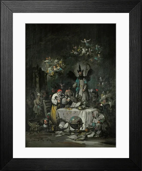 Framed Print : Allegoric Capricho, 1852, by Eugenio Lucas Velazquez Framed Print : Allegoric Capricho, 1852, by Eugenio Lucas Velazquez