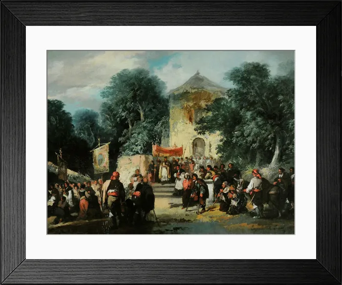 Framed Print : Procession at the Hermitage, 1861 by Eugenio Lucas Velazquez Framed Print : Procession at the Hermitage, 1861 by Eugenio Lucas Velazquez