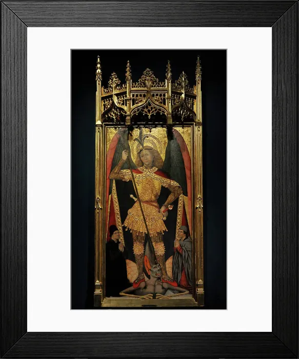 Framed Print : Saint Michael the Archangel with Two Donors Framed Print : Saint Michael the Archangel with Two Donors