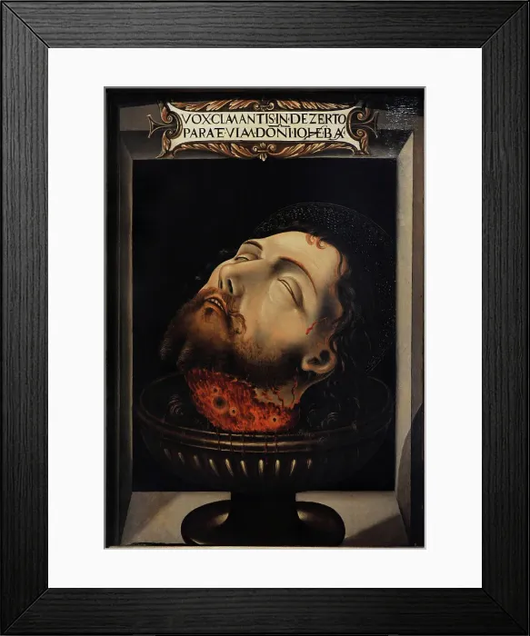 Framed Print : Head of Saint John the Baptist, c1496, by Marco Palmezzano Framed Print : Head of Saint John the Baptist, c1496, by Marco Palmezzano