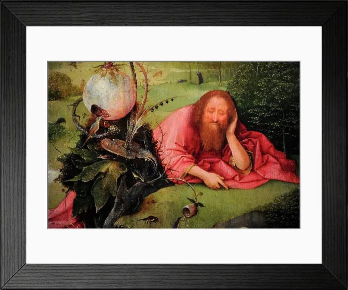 Framed Print : Saint John the Baptist in Meditation, circa 1495, by Bosch