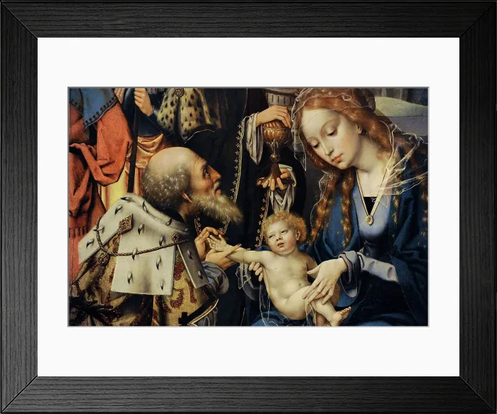 Framed Print : Triptych of the Adoration by Jan van Dornicke Framed Print : Triptych of the Adoration by Jan van Dornicke