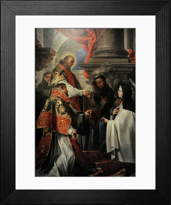 Framed Print : The Communion of Saint Theresa of Avila, circa 1670 Framed Print : The Communion of Saint Theresa of Avila, circa 1670